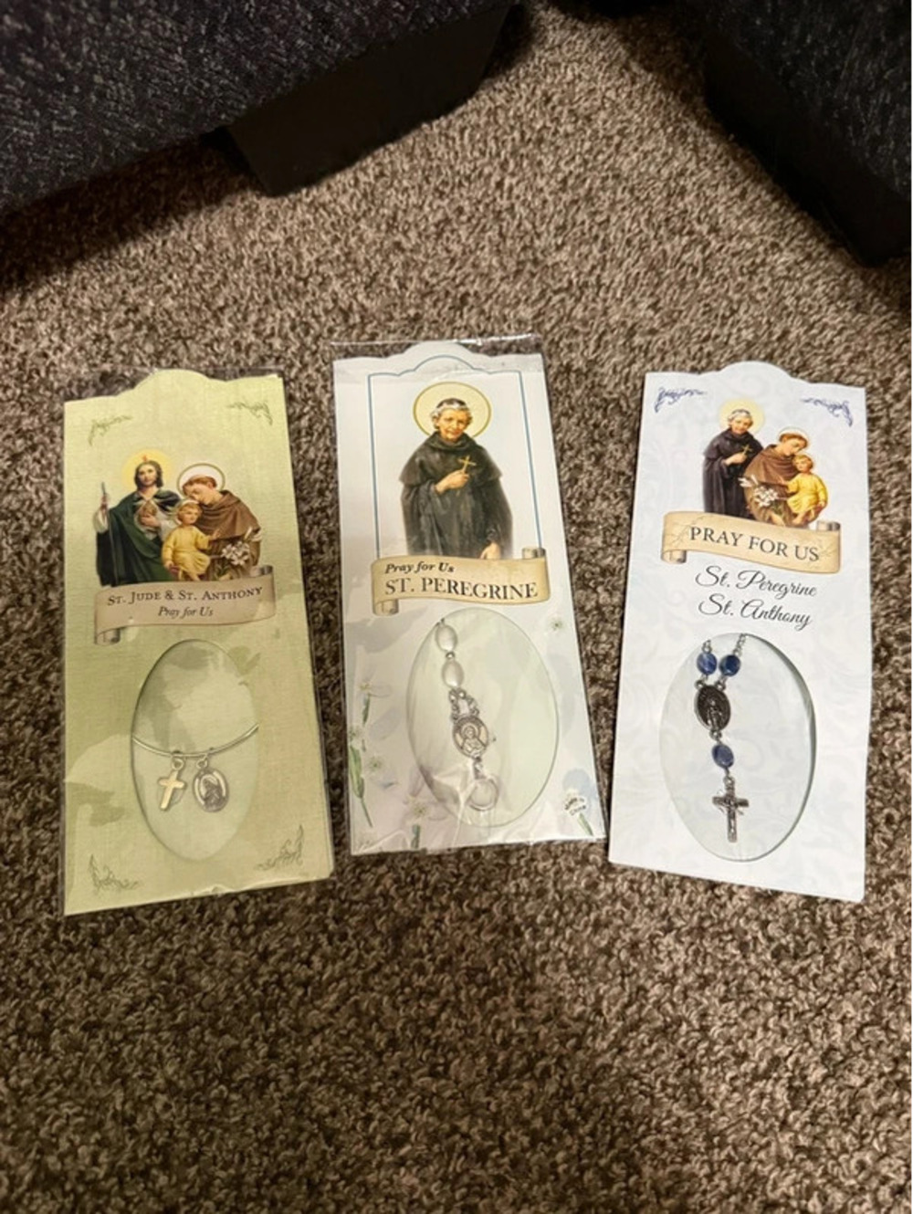 Lot 3 Franciscan Friars Atonement Catholic Saint Medal Necklaces St Peregrine